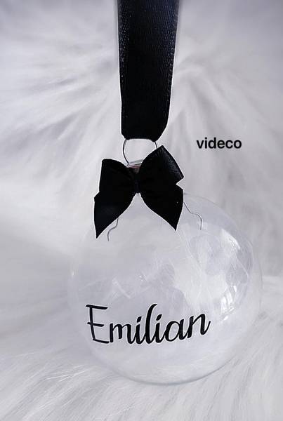 Julekule m/sløyfe & navn