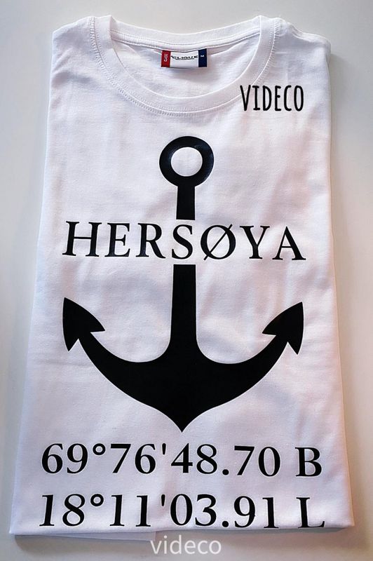 T-shirt, Anker/stedsnavn/breddegrad