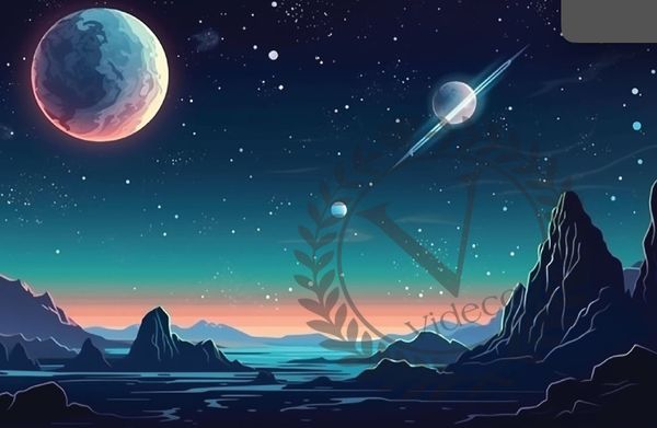 Plakat - Landskap og planeter