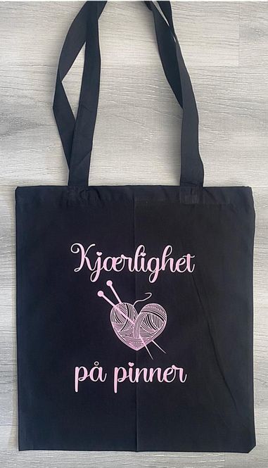 Hovedbilde Tøyveske- Kjærlighet på pinner