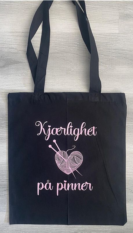 Tøyveske- Kjærlighet på pinner
