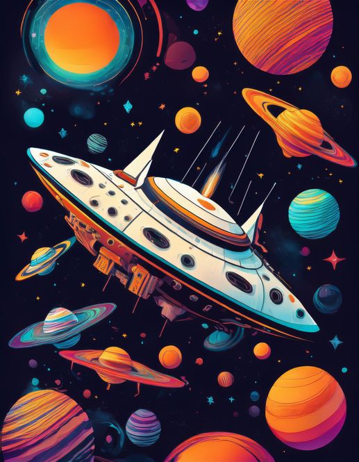 Hovedbilde Plakat - Flyvende ufo