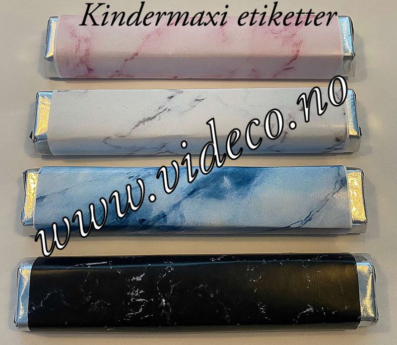 Kinder maxi etikett - marmorert