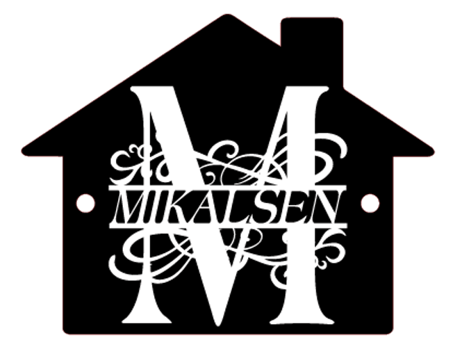 Hovedbilde Akrylskilt - Hus med monogram
