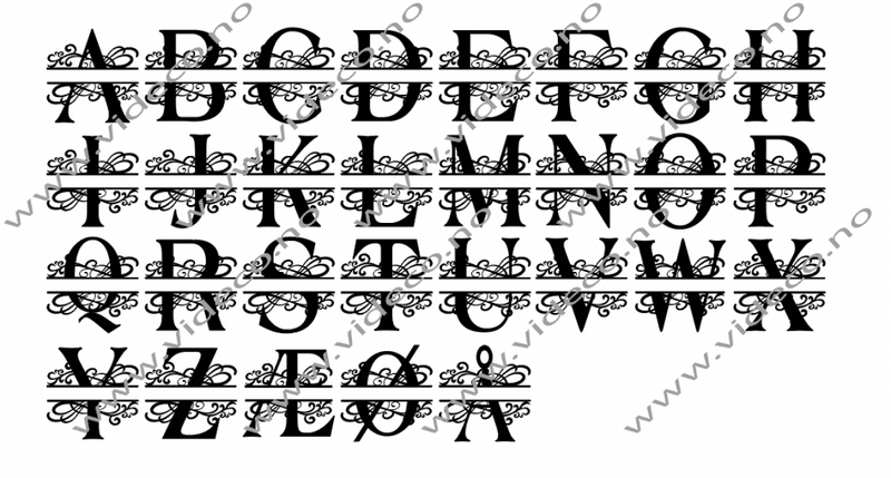 Dørskilt m/tekst & monogram