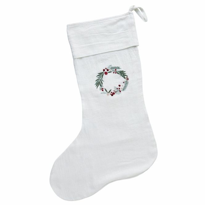 Hovedbilde Julestrømpe lin , hvit