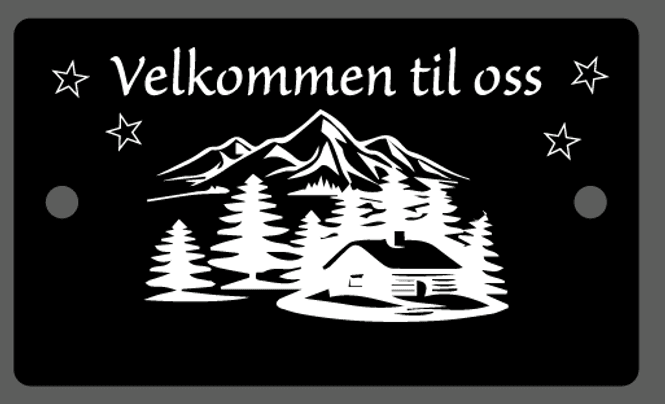 Hovedbilde Hytteskilt/ Velkommen til oss