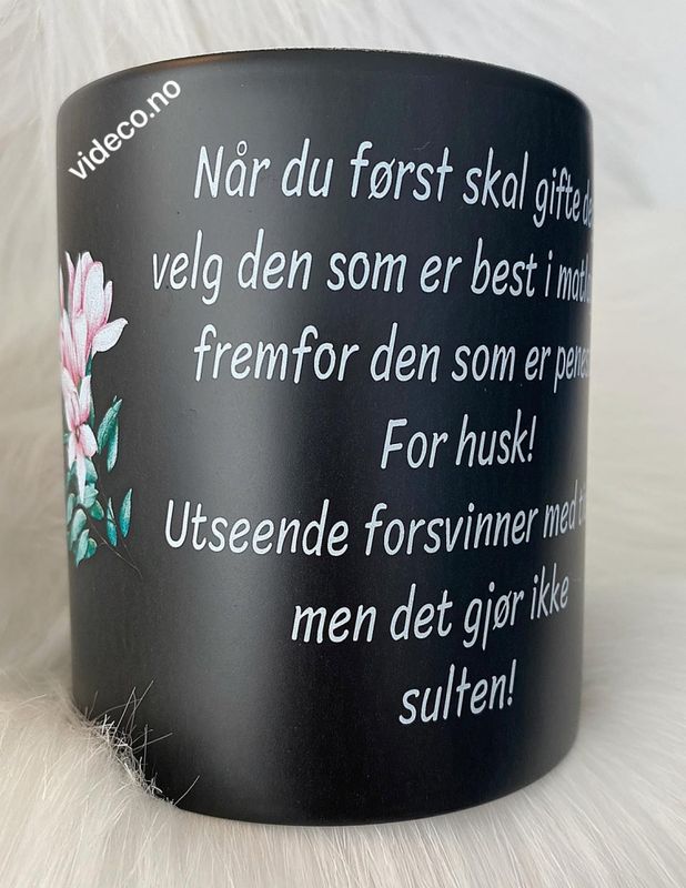 Kopp- Når du først skal gifte deg, sort