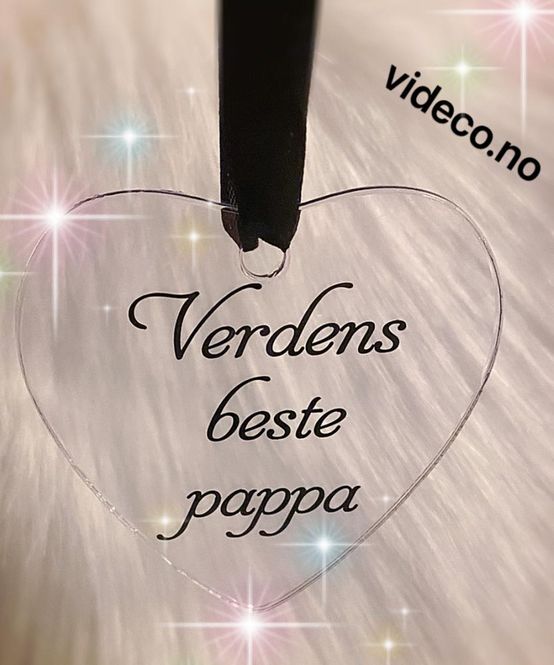 Hovedbilde Hjerte m/bånd og tekst