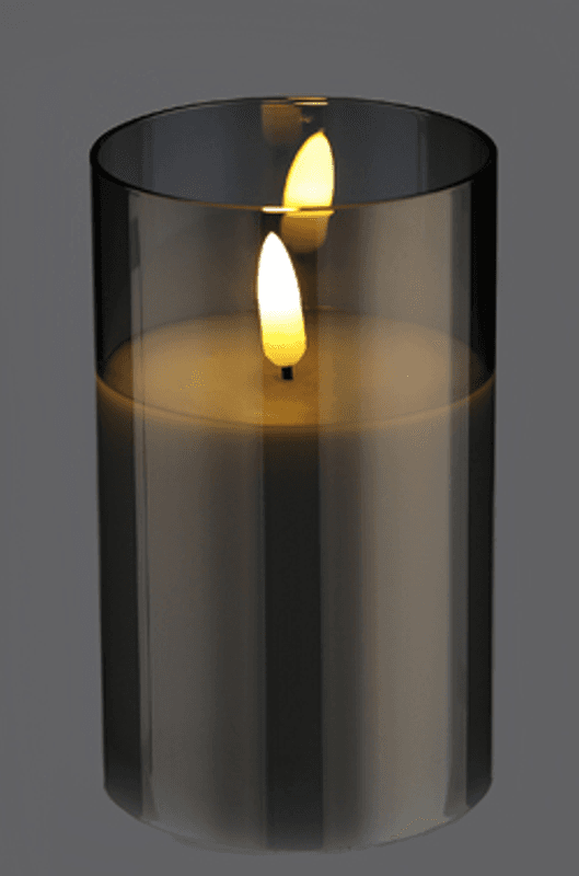 Ledlys i glass, 12cm