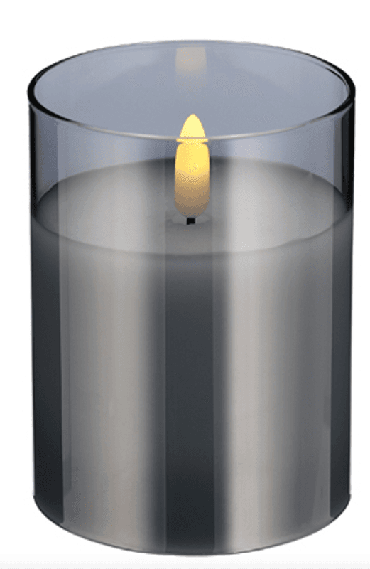 Ledlys i glass, 10cm