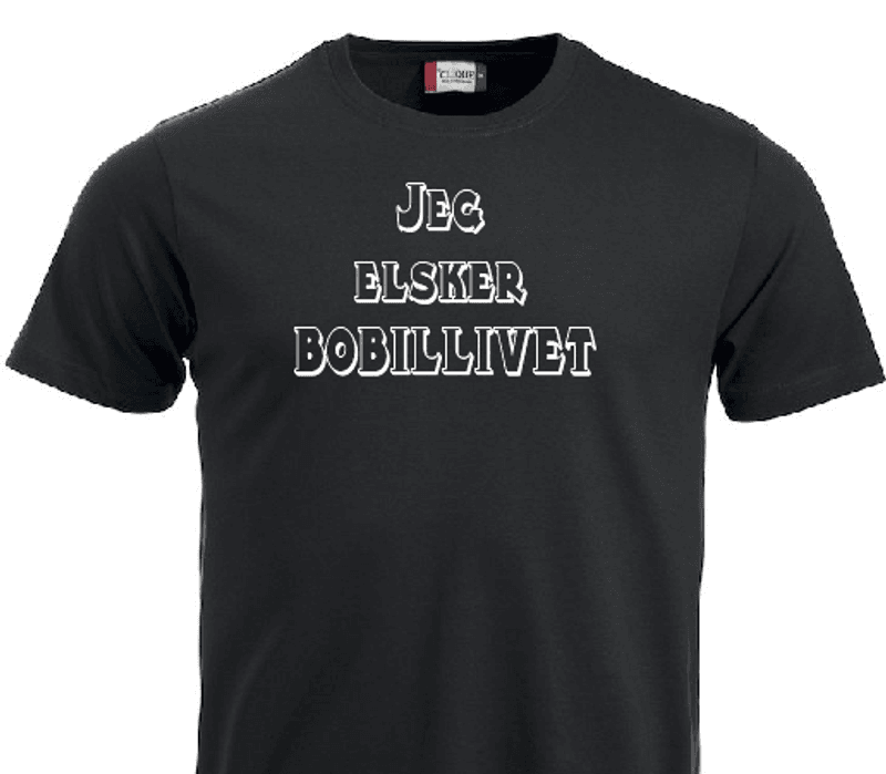 T-shirt-Jeg elsker bobillivet
