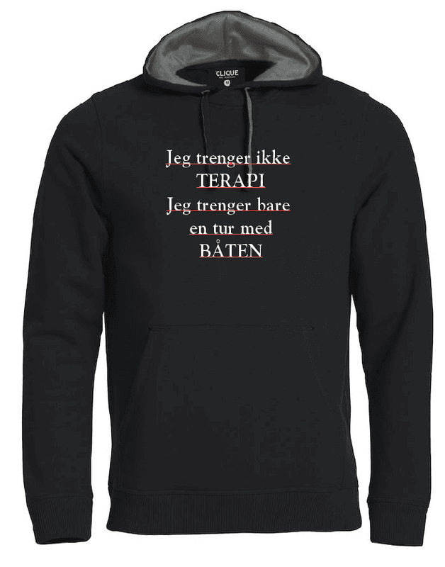 Hoodie - Jeg trenger ikke terapi.. Jeg trenger bare en tur med 