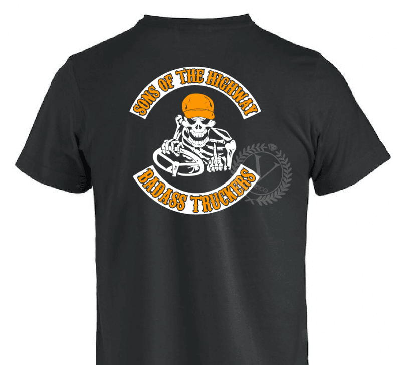 T-shirt- Sons of the highway badass truckers