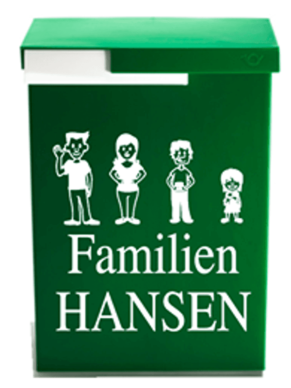 Egen tekst på postkasse
