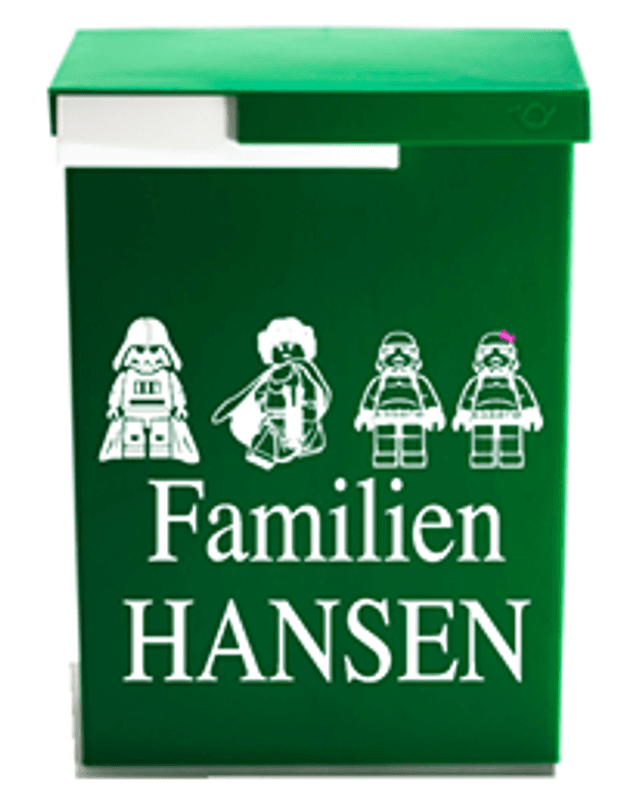 Egen tekst på postkasse