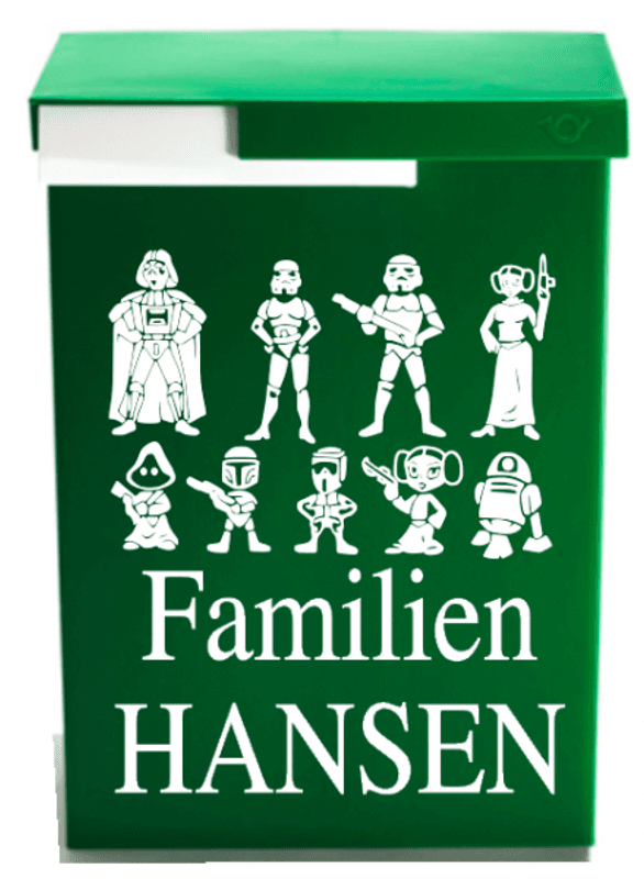 Egen tekst på postkasse