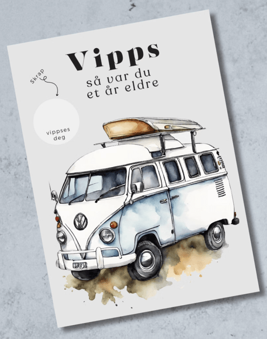 Hovedbilde Vipps bursdagskort - Campervan 