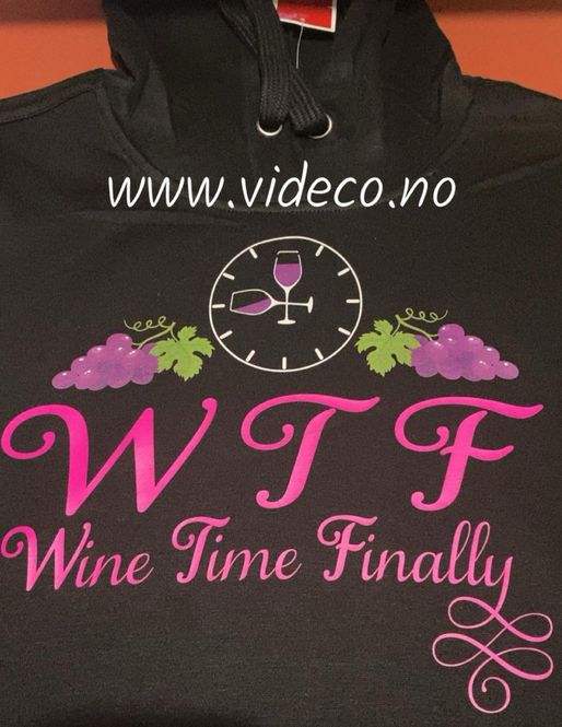 Hovedbilde Hoodie - wine time finally