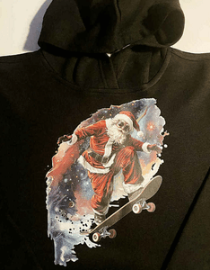 Hovedbilde Julegenser, junior - Julenisse på skateborad