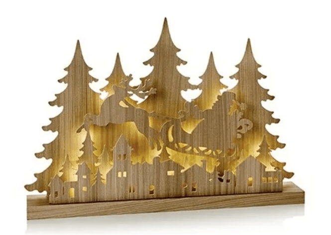 Hovedbilde Juledekorasjon m/lys - Nisse i slede , 60cm