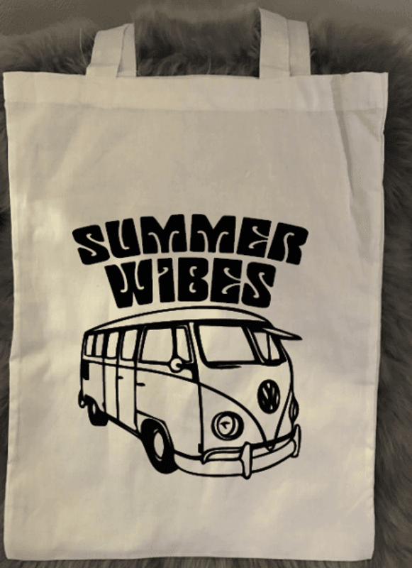TøyBag m/skrift og motiv